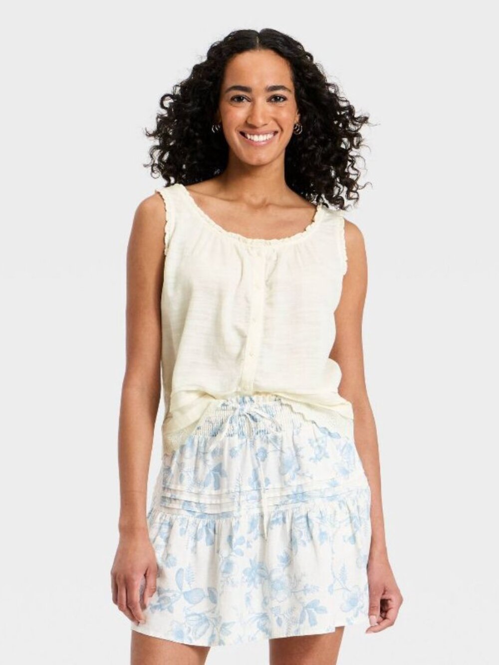 UNIVERSAL THREAD Women's Pintuck Blouse Size XS in Cream